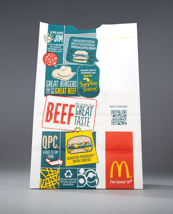 Empaque de McDonald's con Código QR
